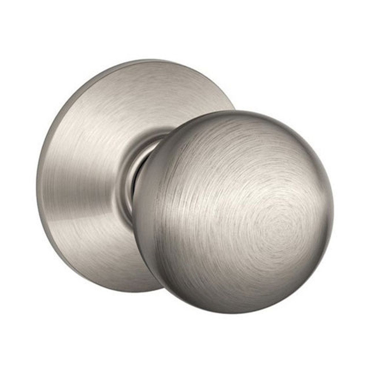 F40-ORB-619 Schlage F Series - Knob Orbit Style with Privacy Lock Function in Satin Nickel