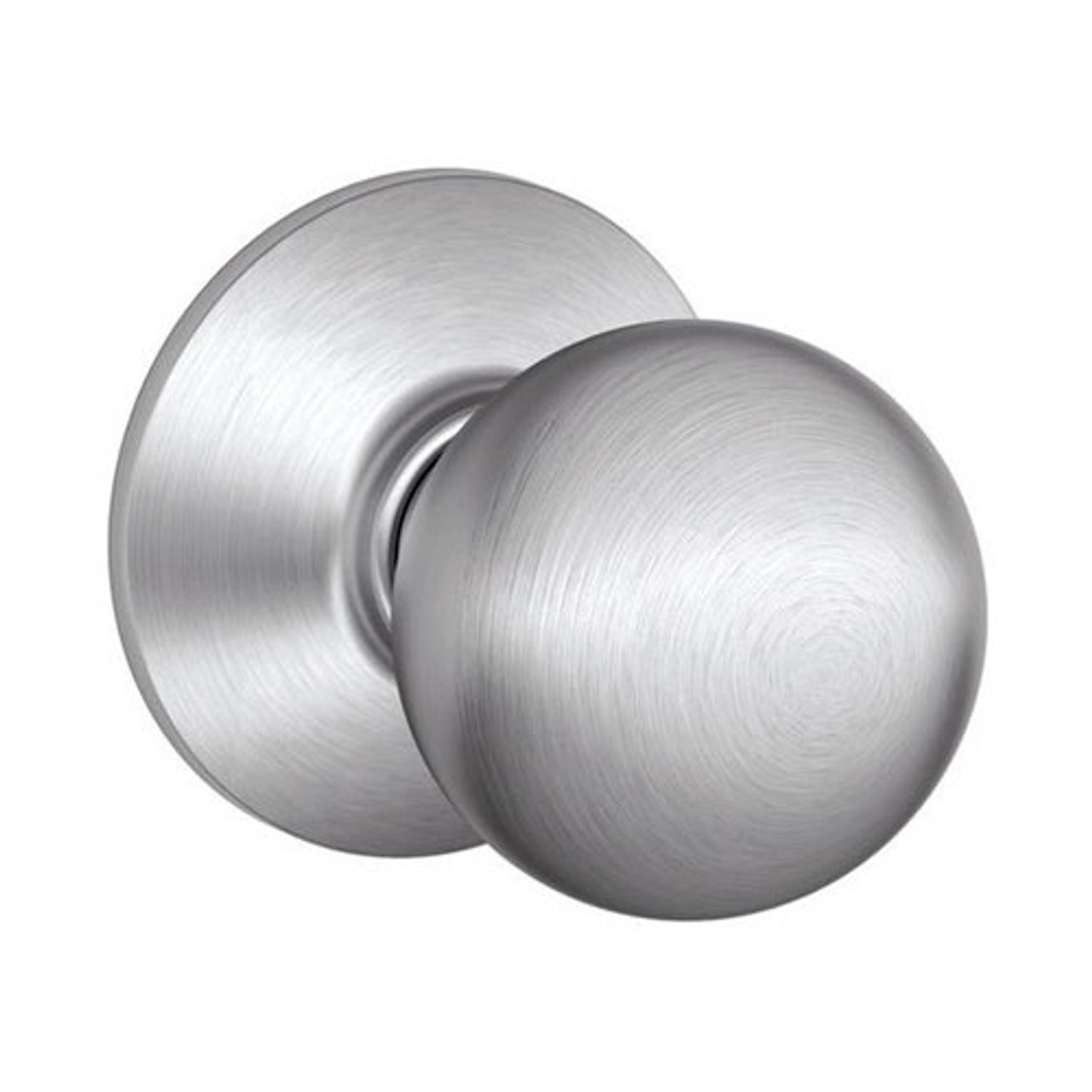 F40-ORB-626 Schlage F Series - Knob Orbit Style with Privacy Lock Function in Satin Chrome