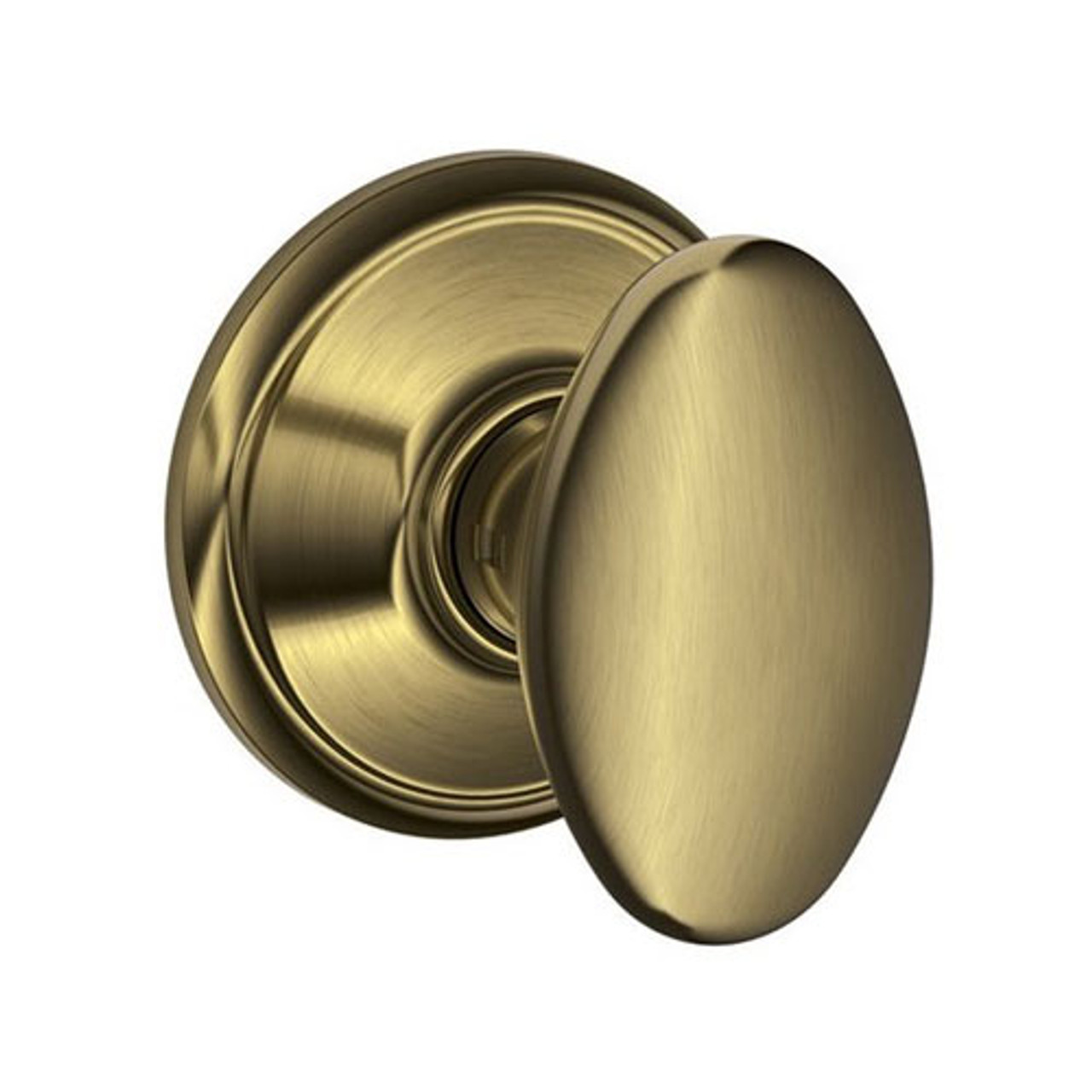 F40-SIE-609 Schlage F Series - Knob Siena Style with Privacy Lock Function in Antique Brass