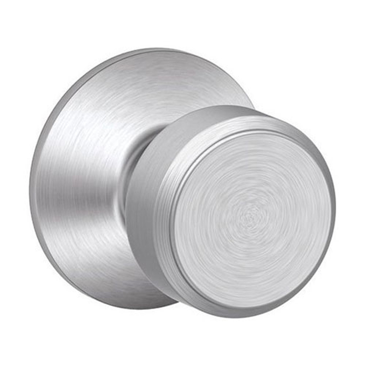 F40-BWE-626 Schlage F Series - Knob Bowery Style with Privacy Lock Function in Satin Chrome