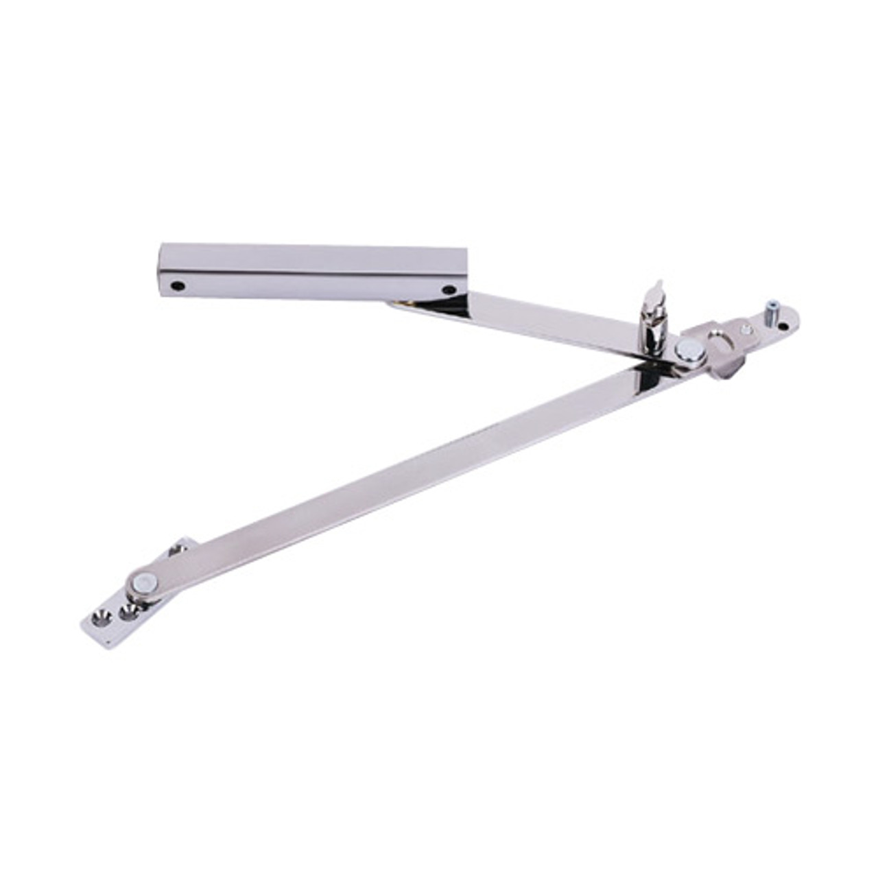 814S-US32D-SOC Glynn Johnson 81 Series Heavy Duty Surface Overhead in Satin Stainless Steel