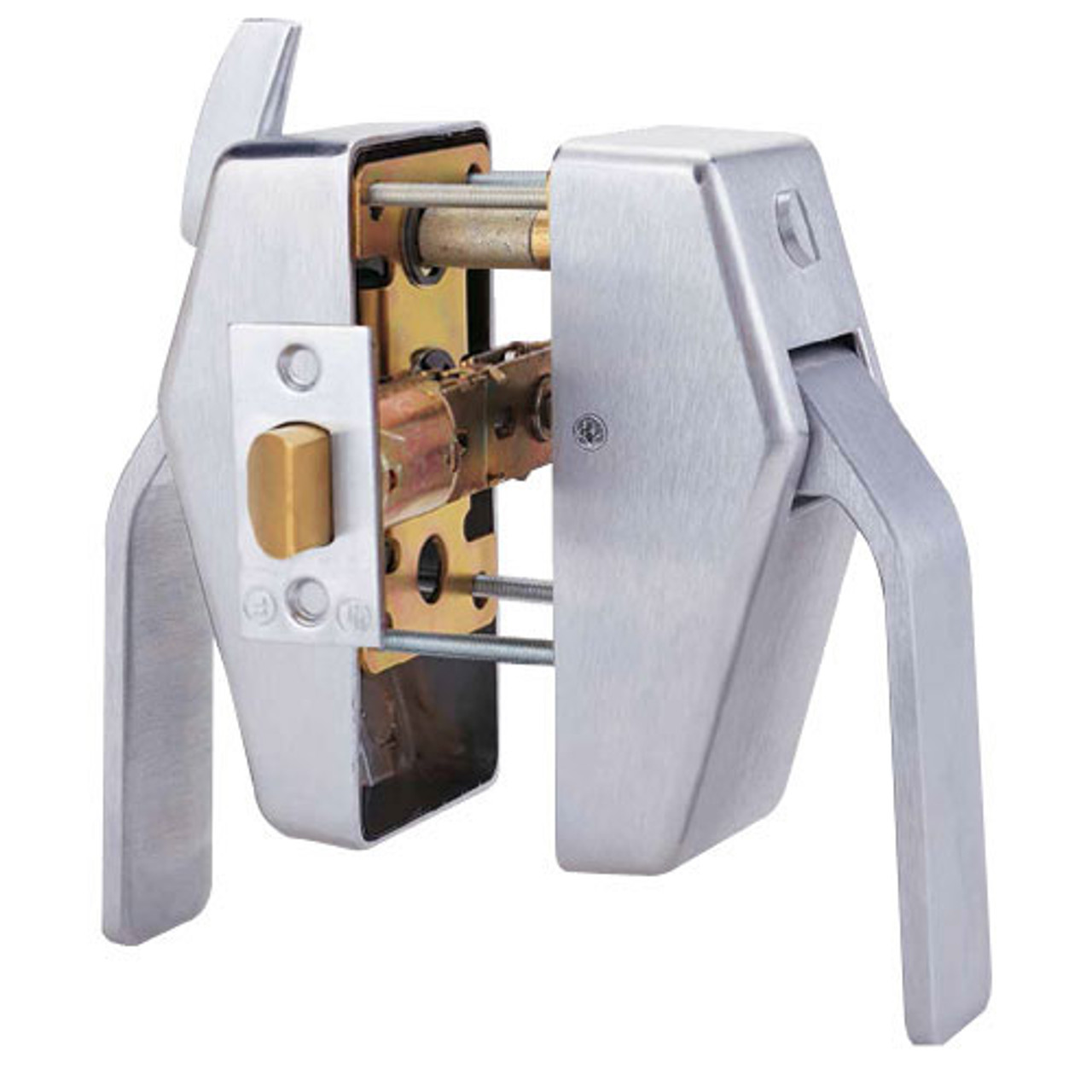 PL7-5-626-SOC Glynn Johnson PL7 Series Privacy Function Push Side Thumbturn with Pin-in-Socket Security Screws in Satin Chrome Finish