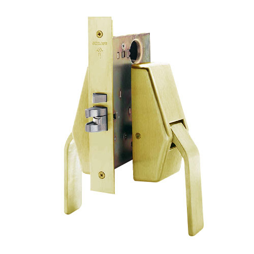HL6-9060-606 Glynn Johnson HL6 Series Apartment Entrance Function Push and Pull latch with Mortise Lock in Satin Brass Finish