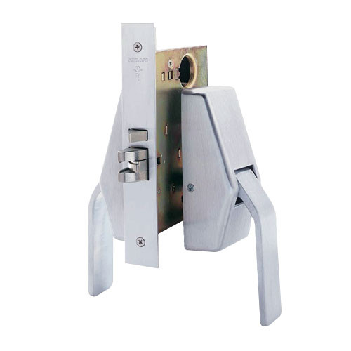 HL6-9466-626 Glynn Johnson HL6 Series Store/Utility Function Push and Pull latch with Mortise Lock in Satin Chrome Finish