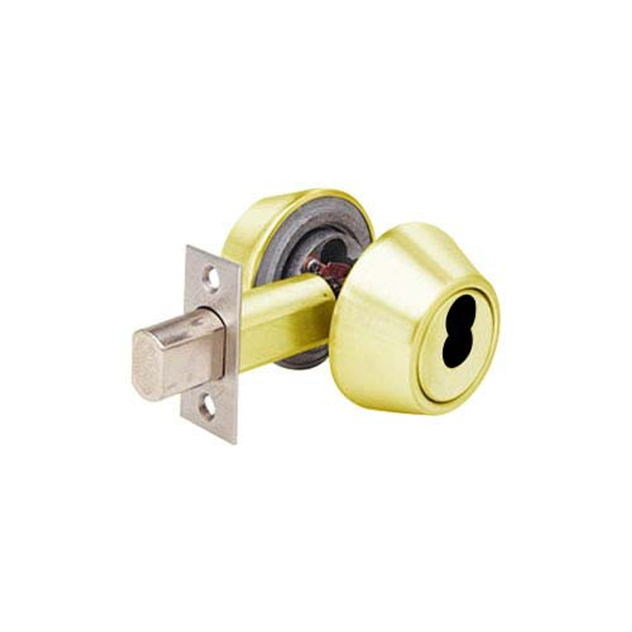 D62-03-IC Arrow Lock D Series Deadbolt in Bright Brass Finish