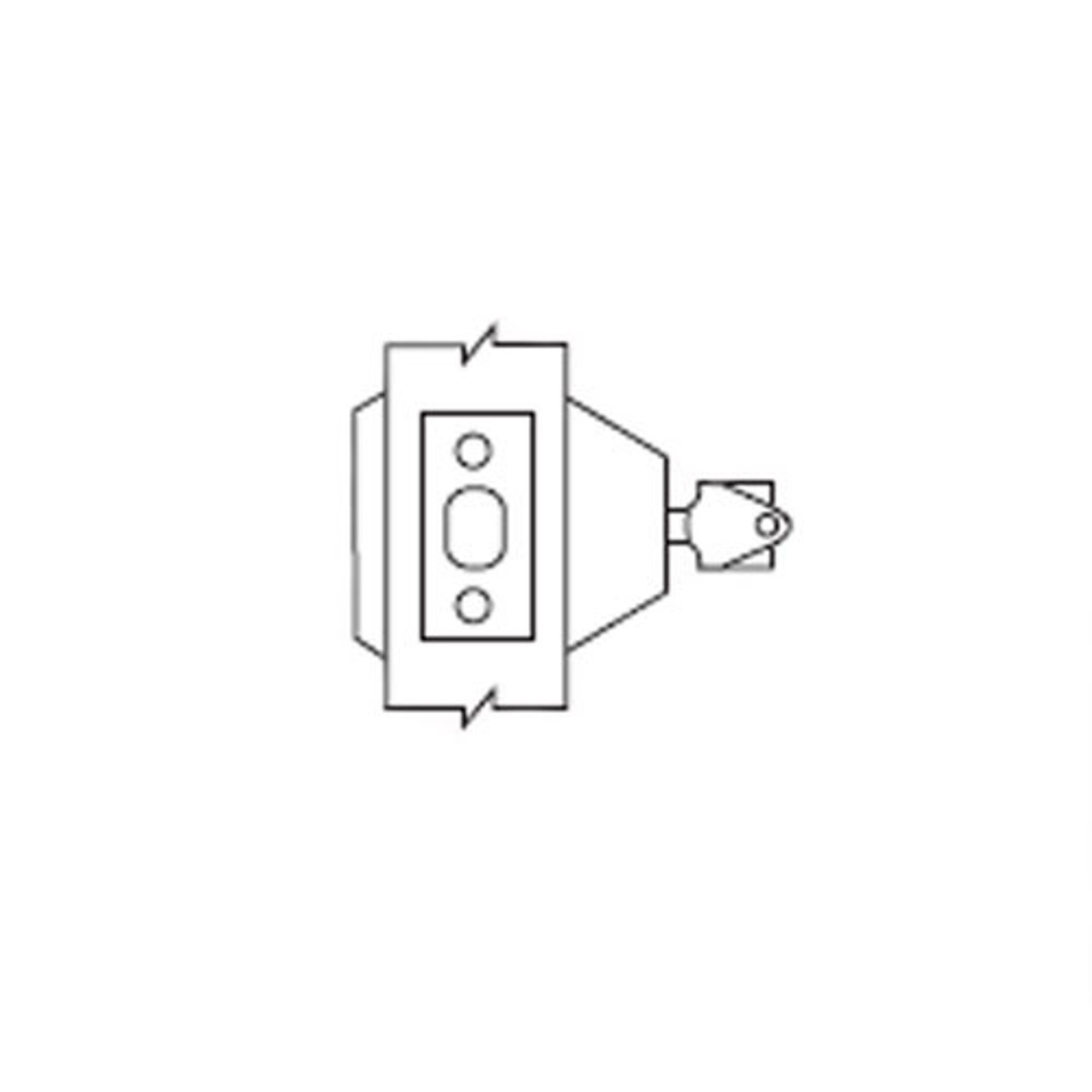 D63-26D-IC Arrow Lock D Series Deadbolt Single Cylinder with Blank Plate Prepped for Removable Core in Satin Chromium