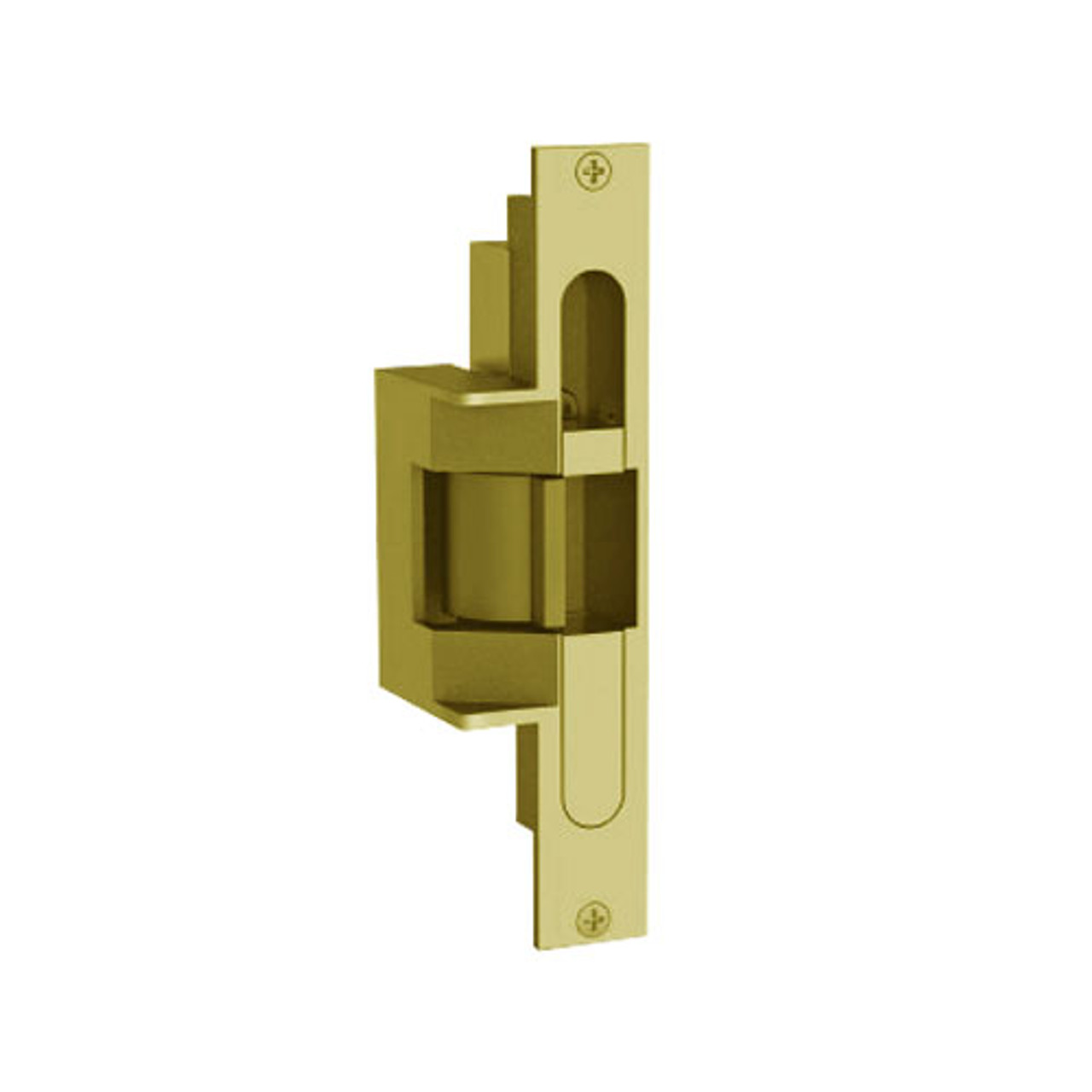 310-3-1-12D-LCBMA-606 Folger Adam Electric Strike with Latchbolt and Locking Cam Monitor in Satin Brass