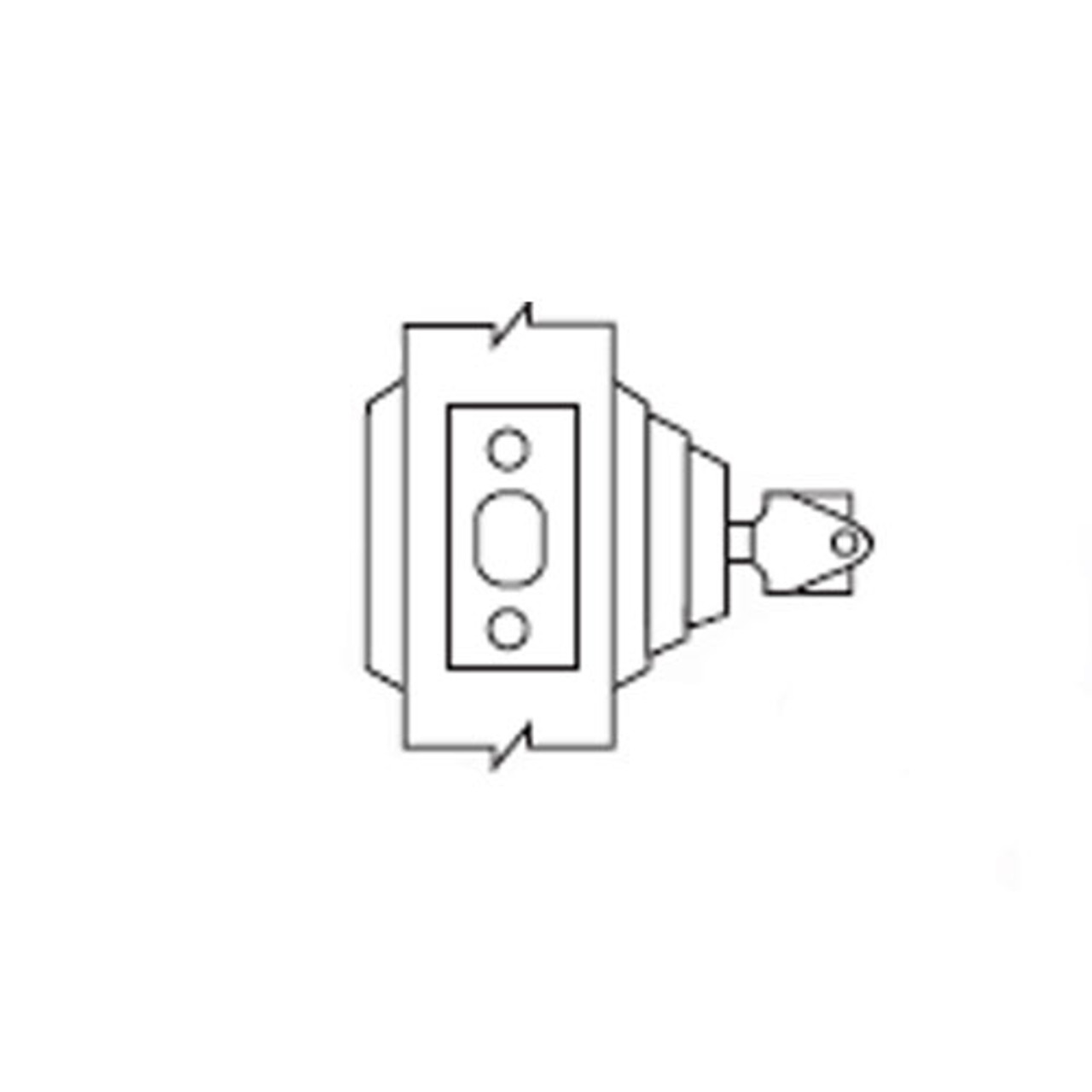 E63-26D Arrow Lock E Series Deadbolt Single Cylinder with Blank Plate in Satin Chromium