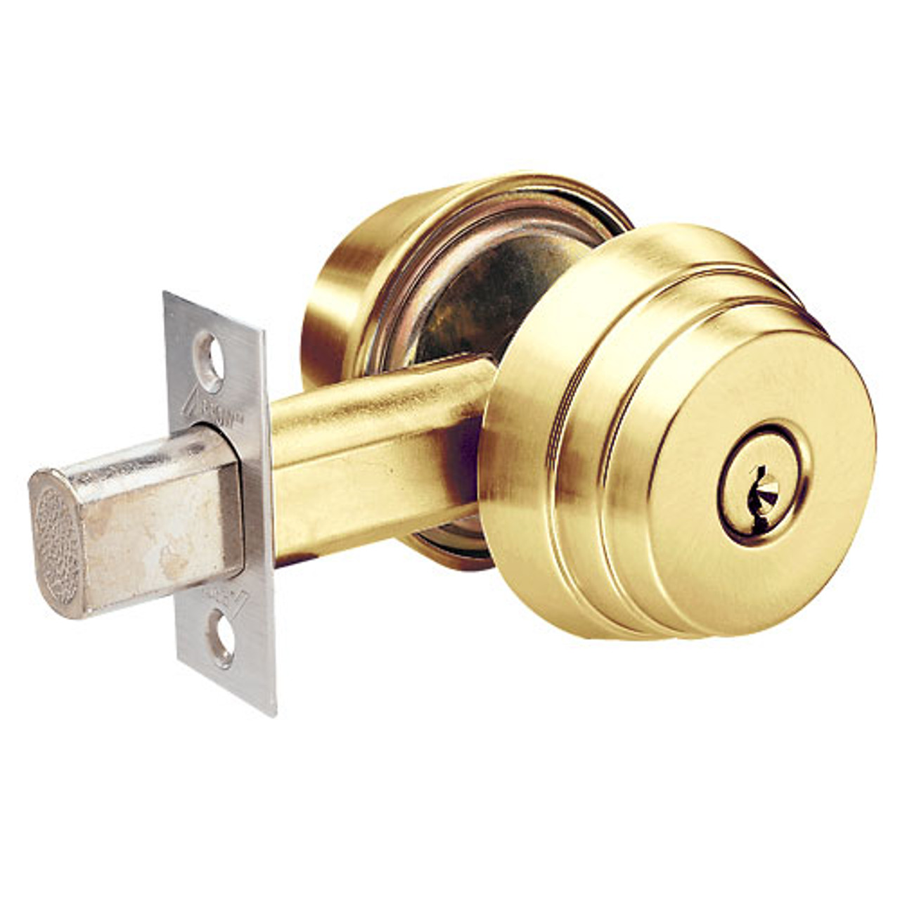 E63-05A Arrow Lock E Series Deadbolt in Antique Brass Finish