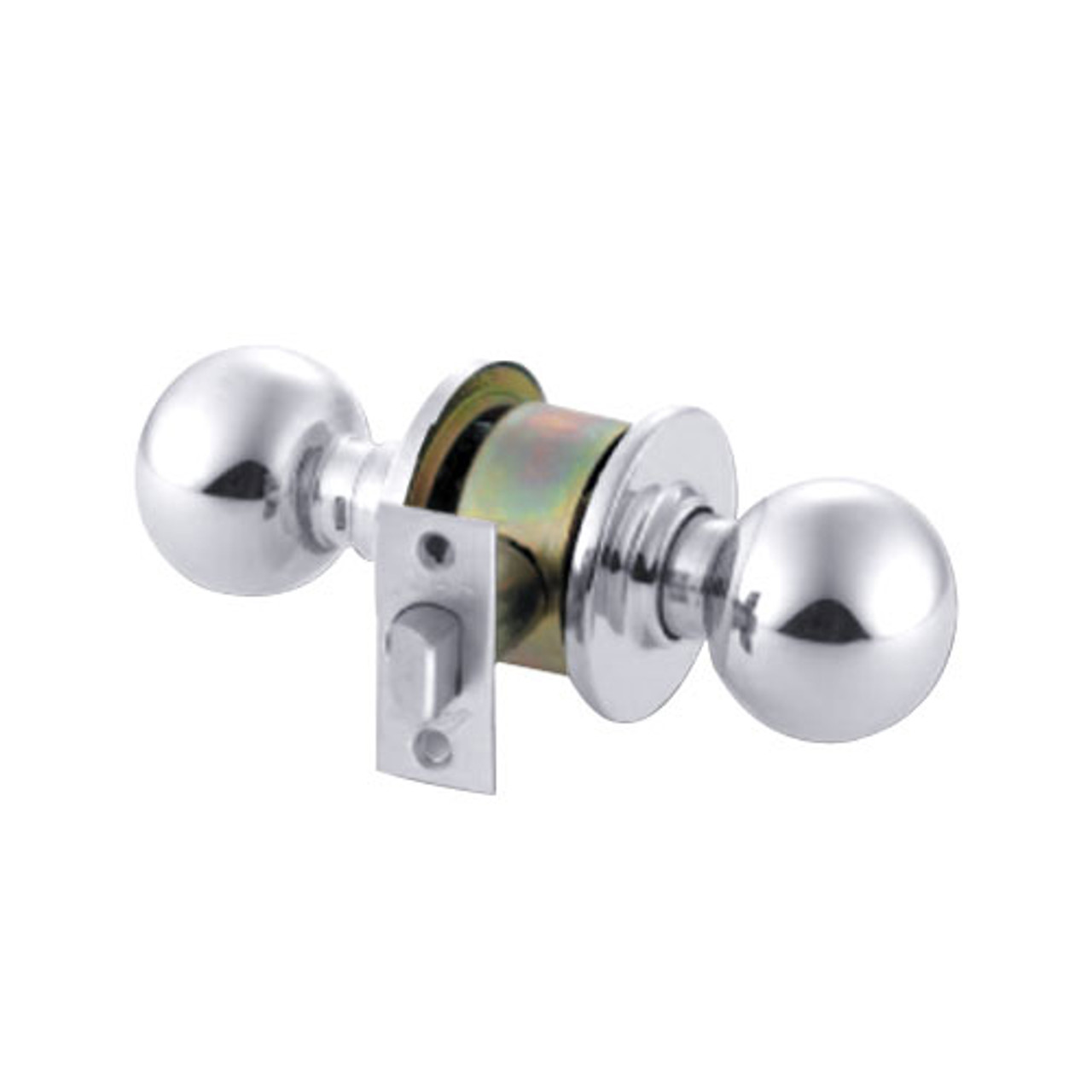 MK02-TA-26 Arrow Lock MK Series Non Keyed Cylindrical Locksets for Privacy with TA Knob in Bright Chromium Finish