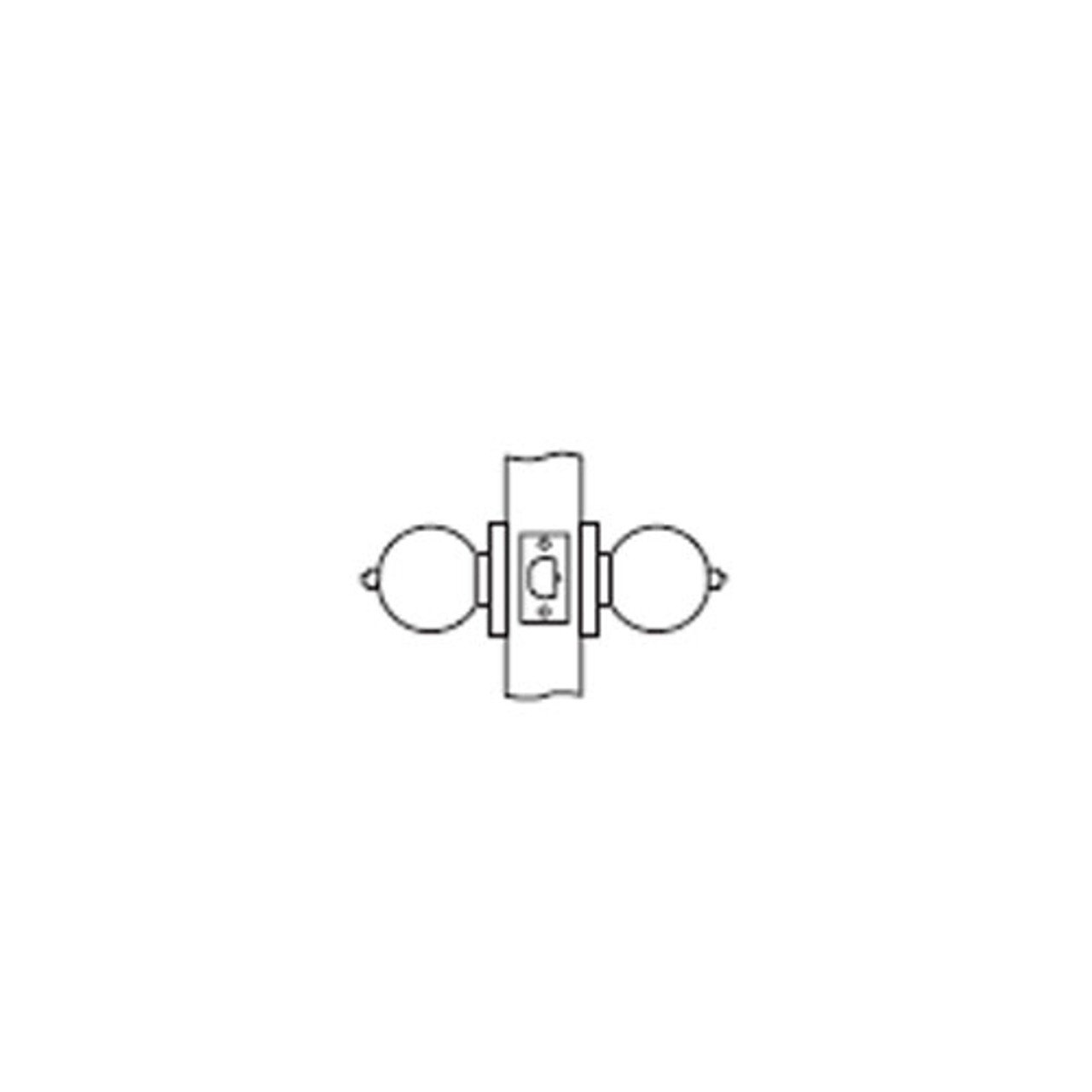 MK05-TA-26D Arrow Lock MK Series Non Keyed Cylindrical Locksets for Communicating with TA Knob in Satin Chromium