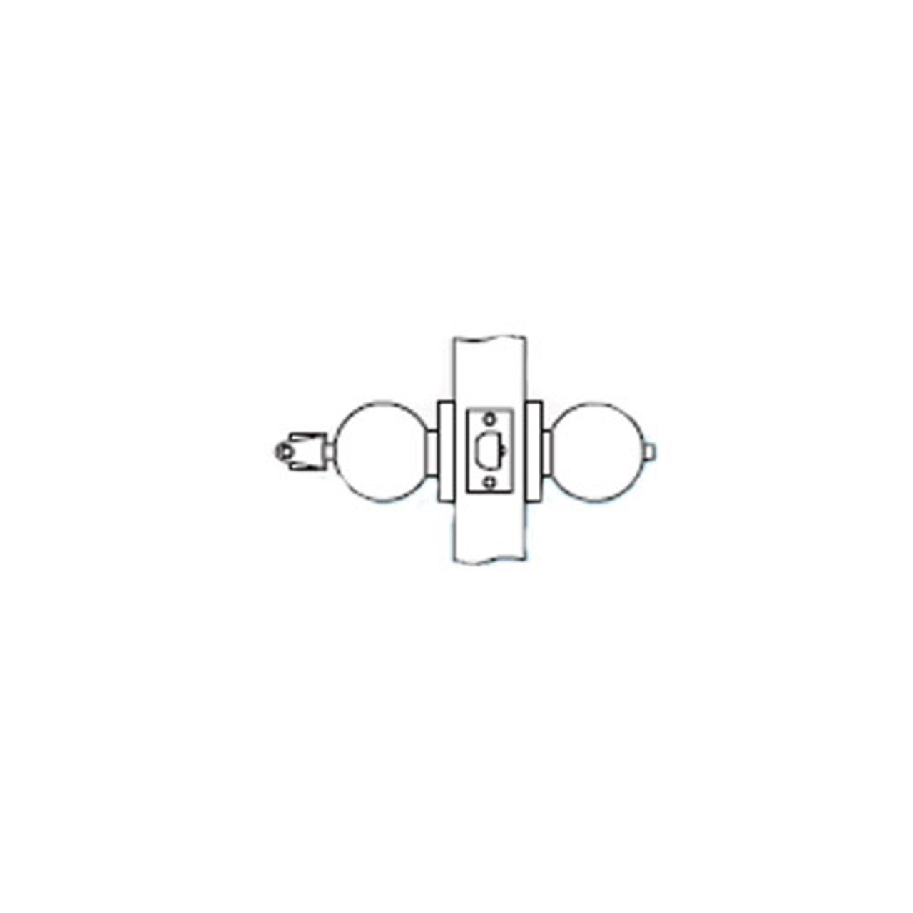 MK14-TA-26 Arrow Lock MK Series Cylindrical Locksets Single Cylinder for Service Station with TA Knob in Bright Chromium