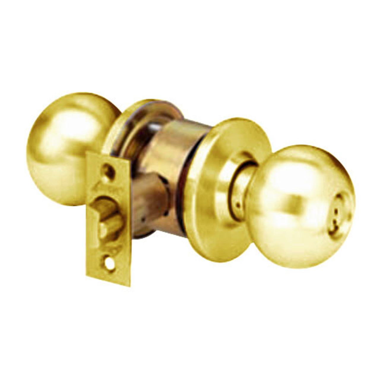 MK17-TA-05A Arrow Lock MK Series Cylindrical Locksets Single Cylinder for Classroom with TA Knob in Antique Brass Finish