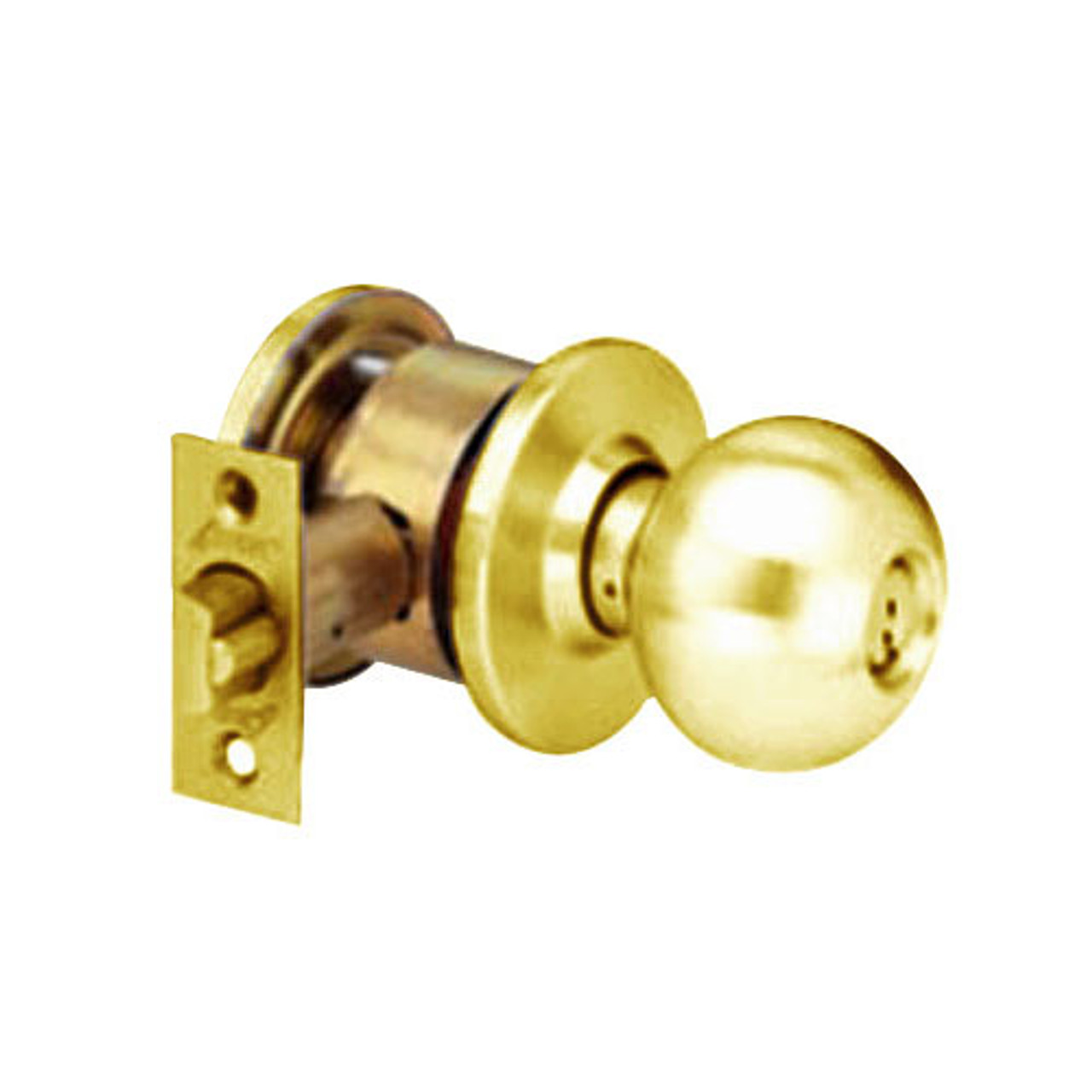 MK18-TA-05A Arrow Lock MK Series Cylindrical Locksets Single Cylinder for Communicating Classroom with TA Knob in Antique Brass Finish