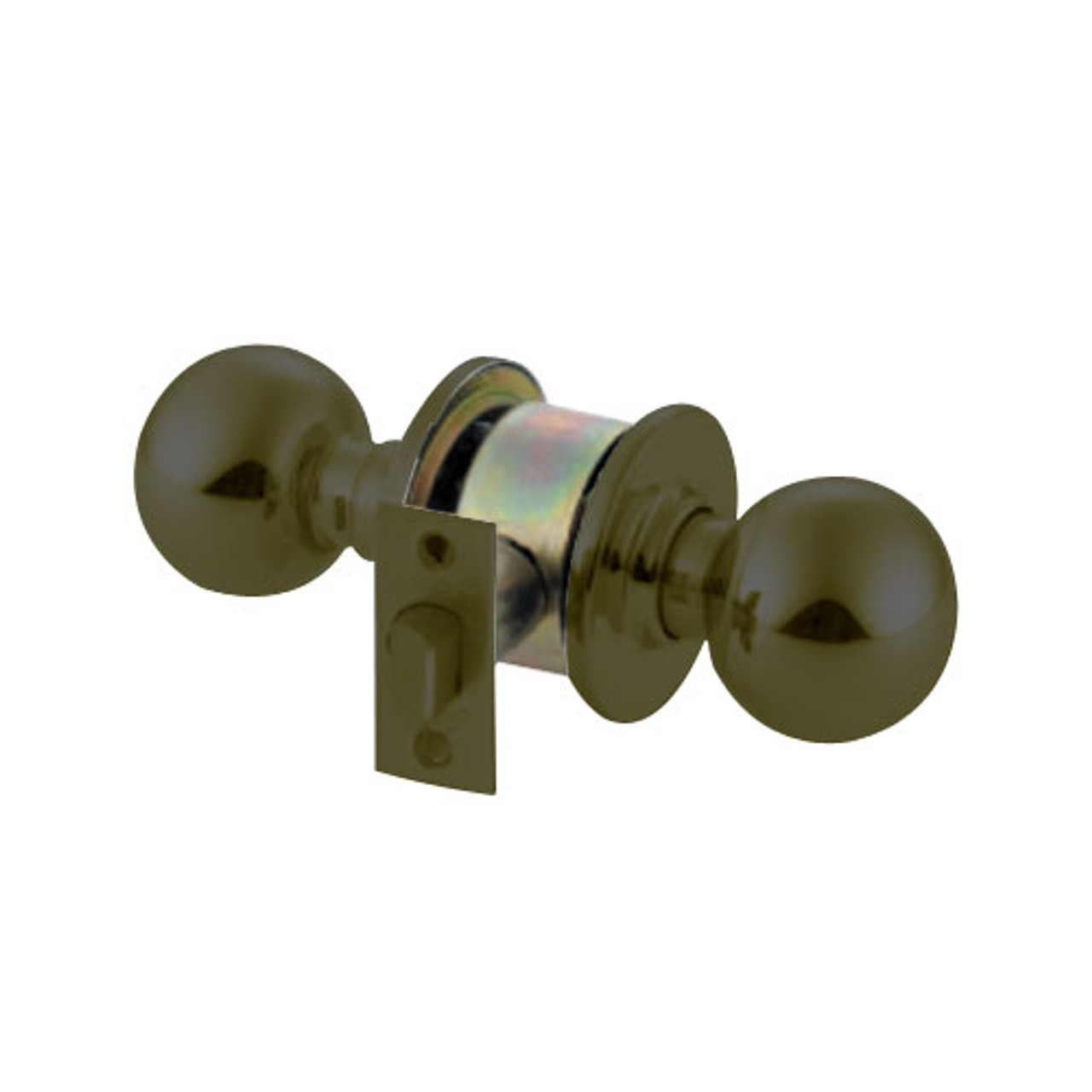 MK03-BD-10B Arrow Lock MK Series Non Keyed Cylindrical Locksets for Communicating Passage with BD Knob in Oil Rubbed Bronze Finish
