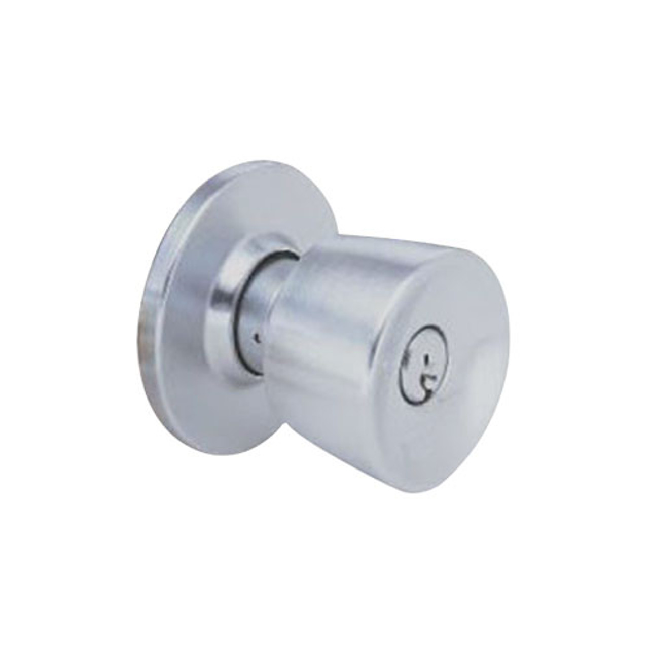 MK01-DD-26D Arrow Lock MK Series Passage Knob with DD Design in Satin Chromium Finish