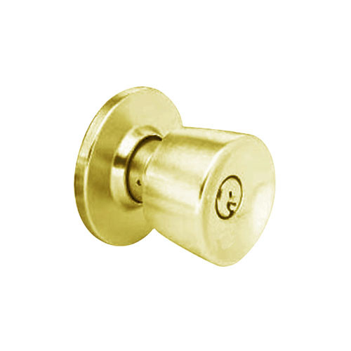 MK33-DD-04 Arrow Lock MK Series Asylum Knob with DD Design in Satin Brass Finish
