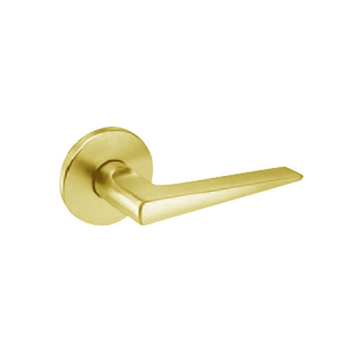 BM20-JL-03 Arrow Mortise Lock BM Series Entrance Lever with Javelin Design in Bright Brass