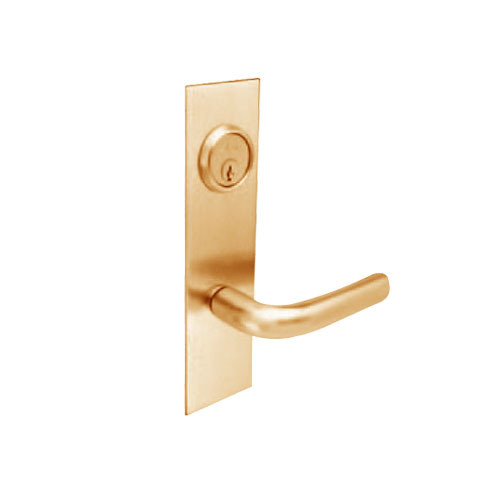 BM09-NH-10 Arrow Mortise Lock BM Series Full Dummy Lever with Neo Design and H Escutcheon in Satin Bronze