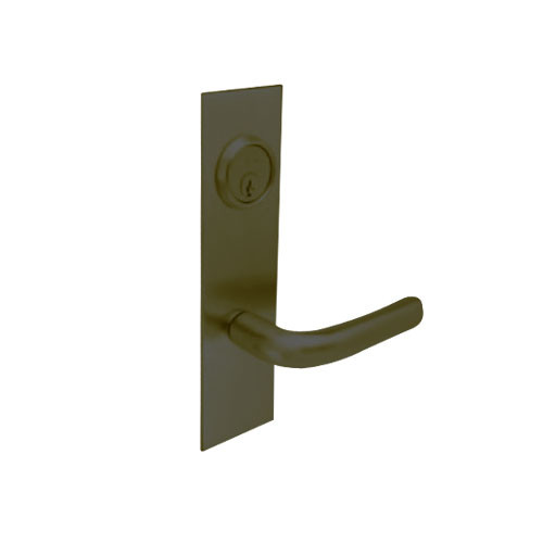 BM12-NH-10B Arrow Mortise Lock BM Series Storeroom Lever with Neo Design and H Escutcheon in Oil Rubbed Bronze