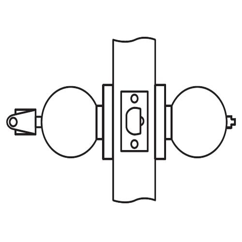 CK11-TE-04 Arrow Cylindrical Lock with Tudor Knob Design in Satin Brass