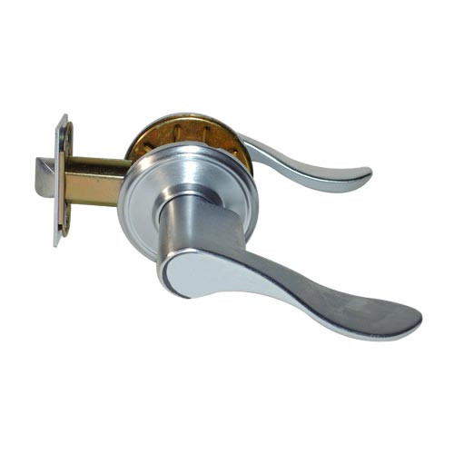 CL01-LC-15-RHR Arrow Cylindrical Lock with Lunar Lever Design in Satin Nickel