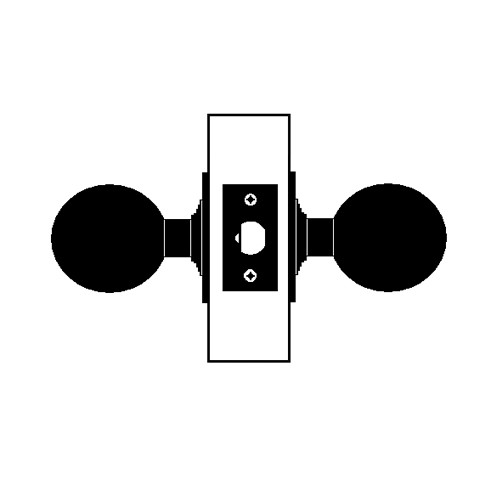 X101S-EG-606 Falcon X Series Cylindrical Passage Lock with Elite-Gala Knob Style in Satin Brass