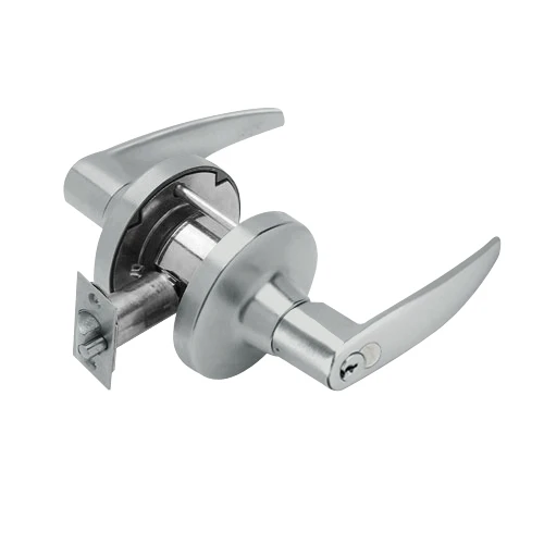 T511GD-A-619 Falcon T Series Cylindrical Entry/Office Lock with Avalon Lever Style and Falcon SFIC Core in Satin Nickel Finish