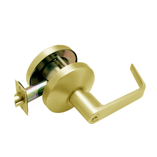 B341PD-D-605 Falcon B Series Single Cylinder Connecting/Exit Lock with Dane Lever Style in Bright Brass Finish