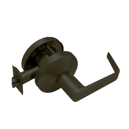 B161D-D-613 Falcon B Series Non-Keyed Cylinder Communicating Latch with Dane Lever Style in Oil Rubbed Bronze Finish