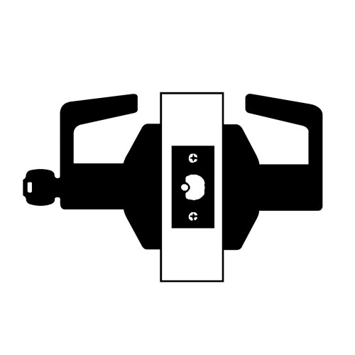 B561GD-D-626 Falcon B Series Single Cylinder Classroom Lock with Dane Lever Style Prepped for SFIC in Satin Chrome