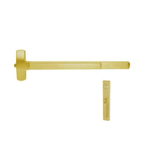 F-25-R-TP-US3-4 Falcon Exit Device in Polished Brass