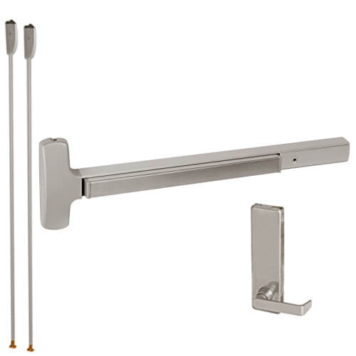 25-V-L-BE-DANE-US32D-3-LHR Falcon Exit Device in Satin Stainless Steel