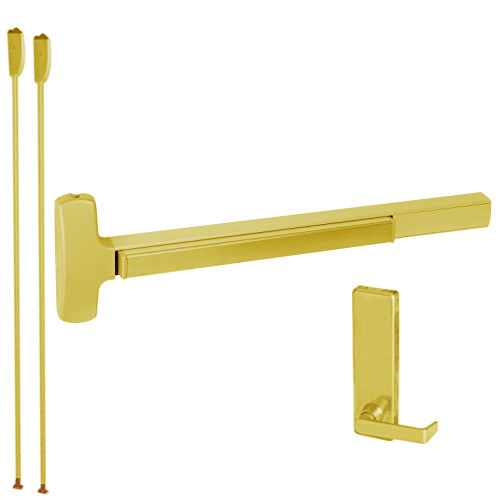F-25-V-L-BE-DANE-US3-3-LHR Falcon Exit Device in Polished Brass