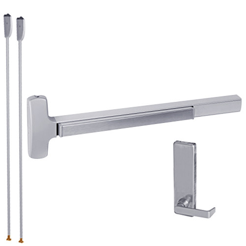 F-25-V-L-BE-DANE-US32-2-LHR Falcon Exit Device in Polished Stainless Steel