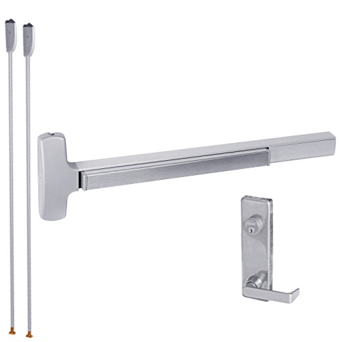 F-25-V-L-NL-DANE-US26-2-LHR Falcon Exit Device in Polished Chrome