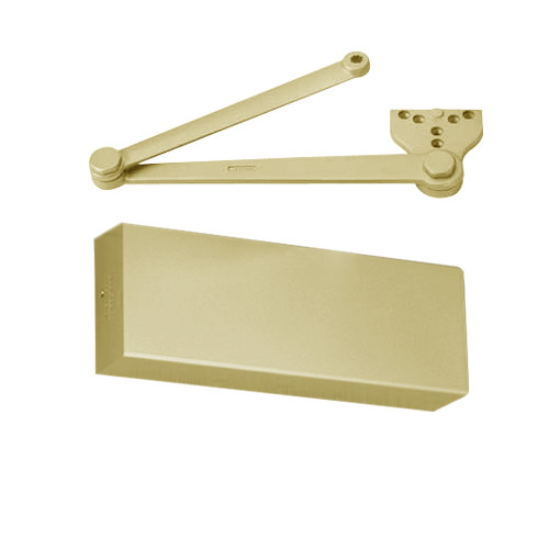 PR9500HM-RH-696 Norton 9500 Series Hold Open Cast Iron Door Closer with Parallel Rigid Arm in Gold Finish
