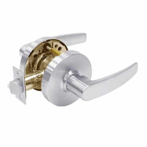 28-10U15-LB-26 Sargent 10 Line Cylindrical Passage Locks with B Lever Design and L Rose in Bright Chrome