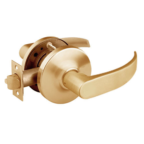 28-10G13-GP-10 Sargent 10 Line Cylindrical Exit Locks with P Lever Design and G Rose in Satin Bronze