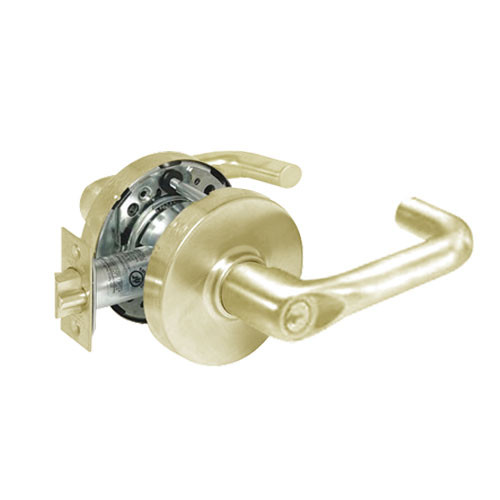 28-10G26-LJ-04 Sargent 10 Line Cylindrical Storeroom Locks with J Lever Design and L Rose in Satin Brass