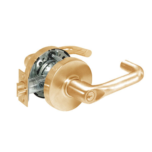 28-10G38-LJ-10 Sargent 10 Line Cylindrical Classroom Locks with J Lever Design and L Rose in Dull Bronze