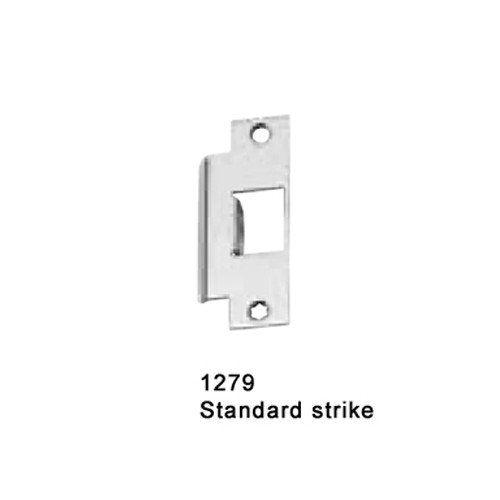 CD25-M-L-NL-DANE-US19-3-LHR Falcon 25 Series Mortise Lock Devices 510L-NL Dane Lever Trim with Night Latch in Flat Black Painted