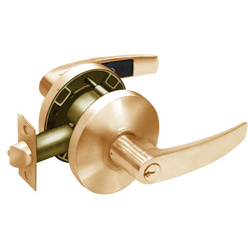 28-65G04-KB-10 Sargent 6500 Series Cylindrical Storeroom/Closet Locks with B Lever Design and K Rose in Dull Bronze