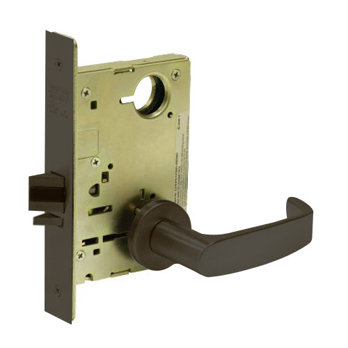 8213-LNL-10B Sargent 8200 Series Communication or Exit Mortise Lock with LNL Lever Trim in Oil Rubbed Bronze