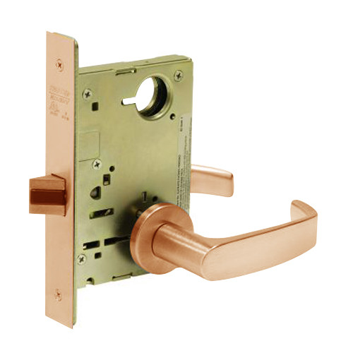 8215-LNL-10 Sargent 8200 Series Passage or Closet Mortise Lock with LNL Lever Trim in Satin Bronze