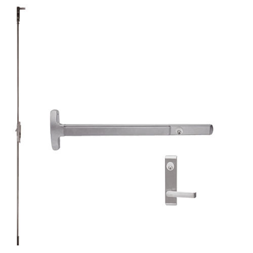CD24-C-L-NL-DANE-US32D-4-LHR Falcon Exit Device in Satin Stainless Steel