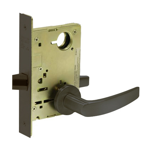 8215-LNB-10B Sargent 8200 Series Passage or Closet Mortise Lock with LNB Lever Trim in Oil Rubbed Bronze