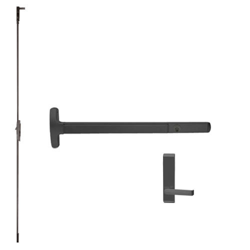 CD24-C-L-BE-DANE-US19-2-LHR Falcon Exit Device in Flat Black Painted