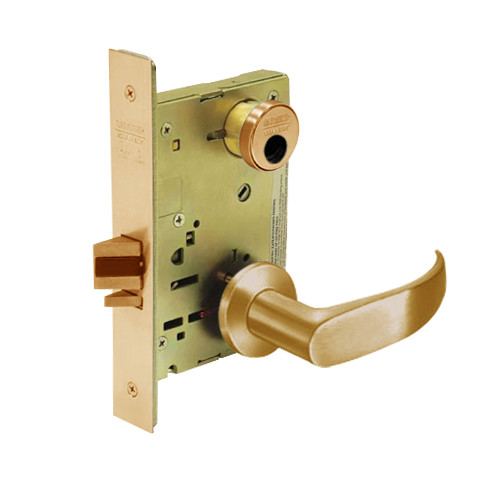 LC-8236-LNP-10 Sargent 8200 Series Closet Mortise Lock with LNP Lever Trim Less Cylinder in Satin Bronze