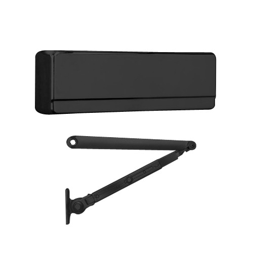 281-H-ED Sargent 281 Series Powerglide Cast Iron Door Closer with Regular Duty Hold Open Arm in Black Powder Coat